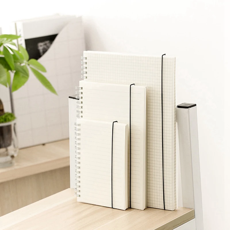 A6 A5 A4 Scrub Coil This transparent horizontal line White paper Grid Dot hand account Book Strap Notepad Notebook Diary
