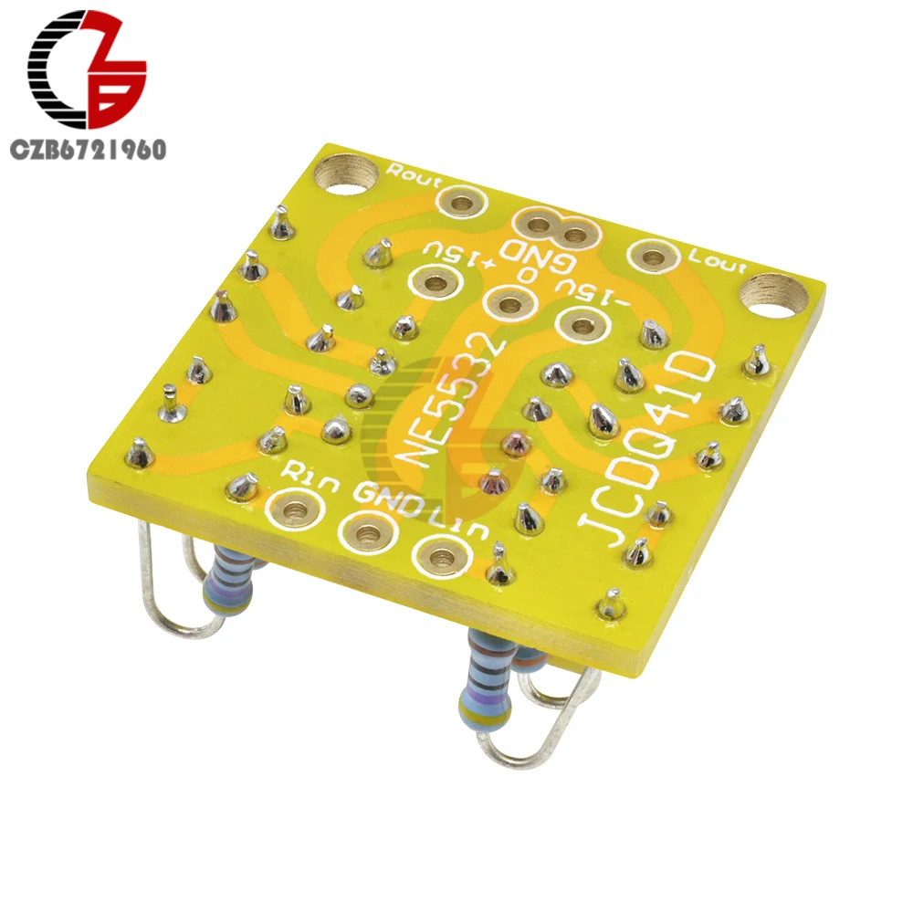 Двойной OP Amp плата предусилителя DC усиления PCB для NE5532/OPA2134/OPA2604/AD826