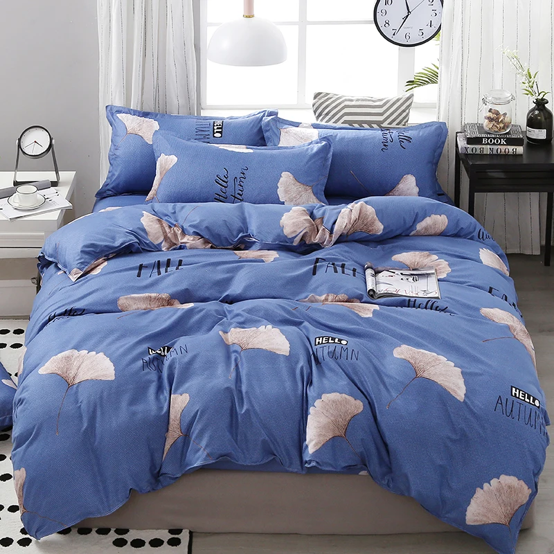 

Cianlsria Nordic 3-4pcs Bedding Sets Single Bed Sheet Quilt Cover Pillowcase