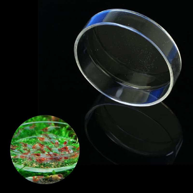 Прозрачное стекло круглый аквариум креветка еда кормушка чашка для Кормления