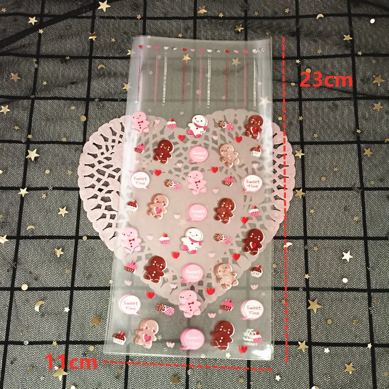 Пластиковые прозрачные пакеты для подарков SJMANDUN 25/50 шт