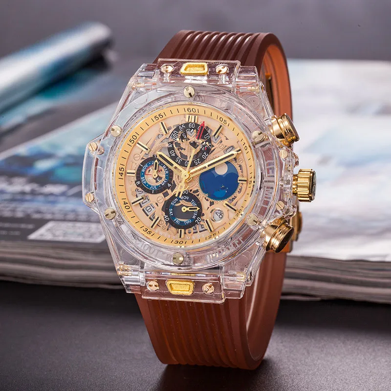 Брендовые мужские наручные часы класса ААА Роскошные прозрачные