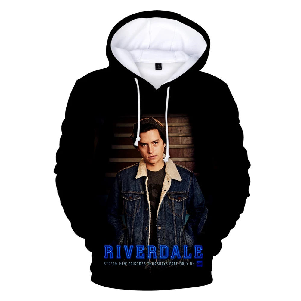 

Hot TV series Riverdale Hoodies Men Women Winter pullovers Oversized Kids Sweatshirts Riverdale 3D Hooded boys girls black Tops