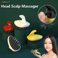 silicone head scalp hair massager for head shampoo brush massage comb hair washing shower brush bath spa body slimming brush