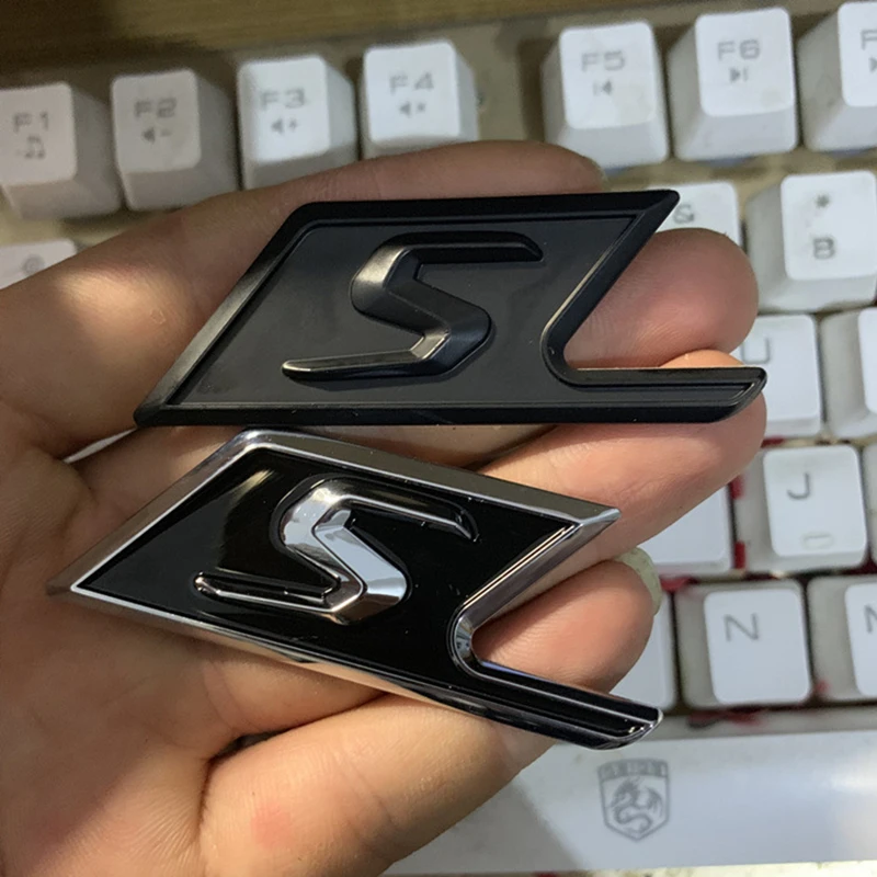 S Logo 3D Car Sticker for Mercedes Benz AMG W204 W203 W205 W212 W211 W213 W210 CLA CLK GLK Accessories Rear Fender Emblem Badge |