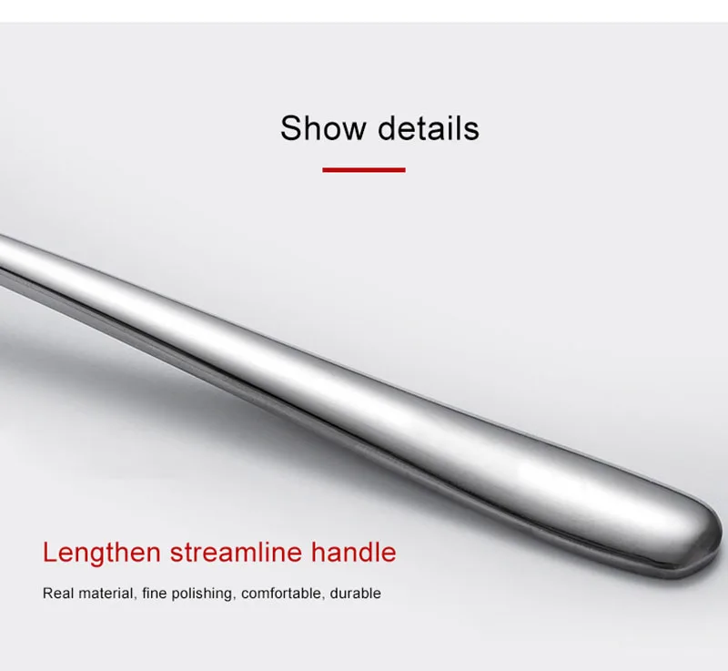 Korean Stainless Steel Thickening Spoon Creative Long Handle Hotel Hot Pot Spoon Soup Ladle Home Kitchen Essential Tools h2