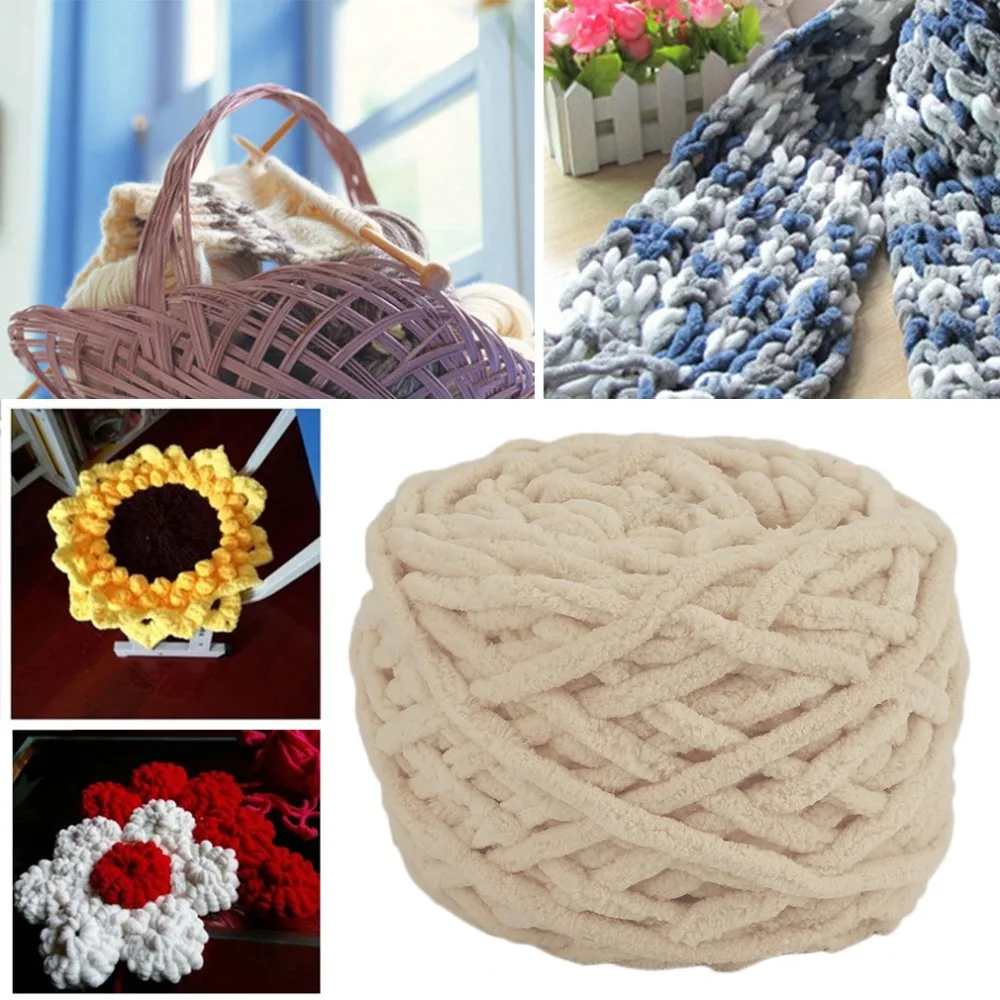 Новая белая трикотажная пряжа цвета хаки удобная сделай сам шарф