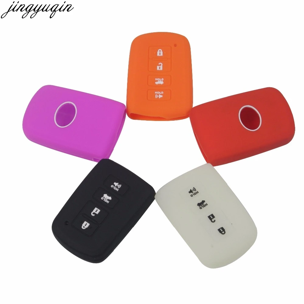 4 кнопки автомобиля силиконовый чехол дистанционного ключа для Toyota Camry Avalon Rav4