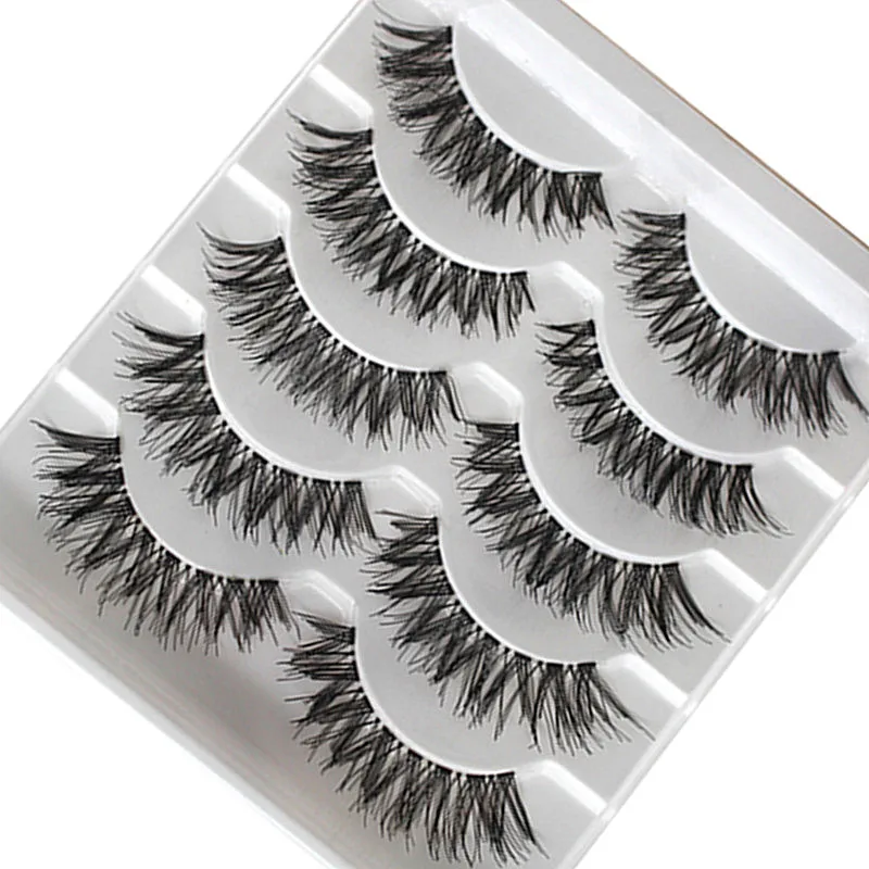 Женский модный изящный макияж ручной работы 5 пар натуральных длинных толстых