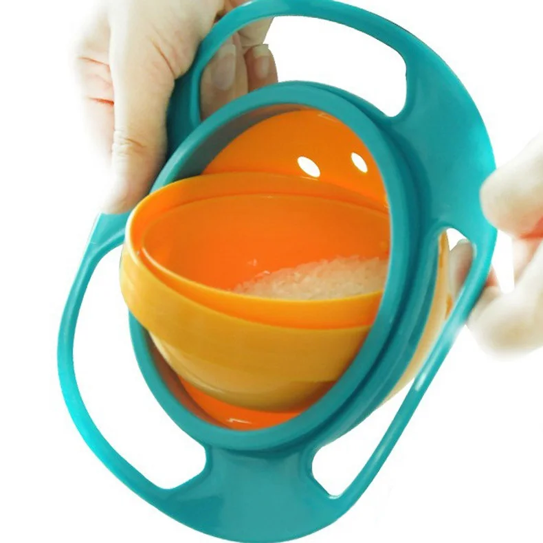 2015 New Children's Toy Tumbler Bowl Saucer Gyro Baby Rice Bowl Gift SEC88