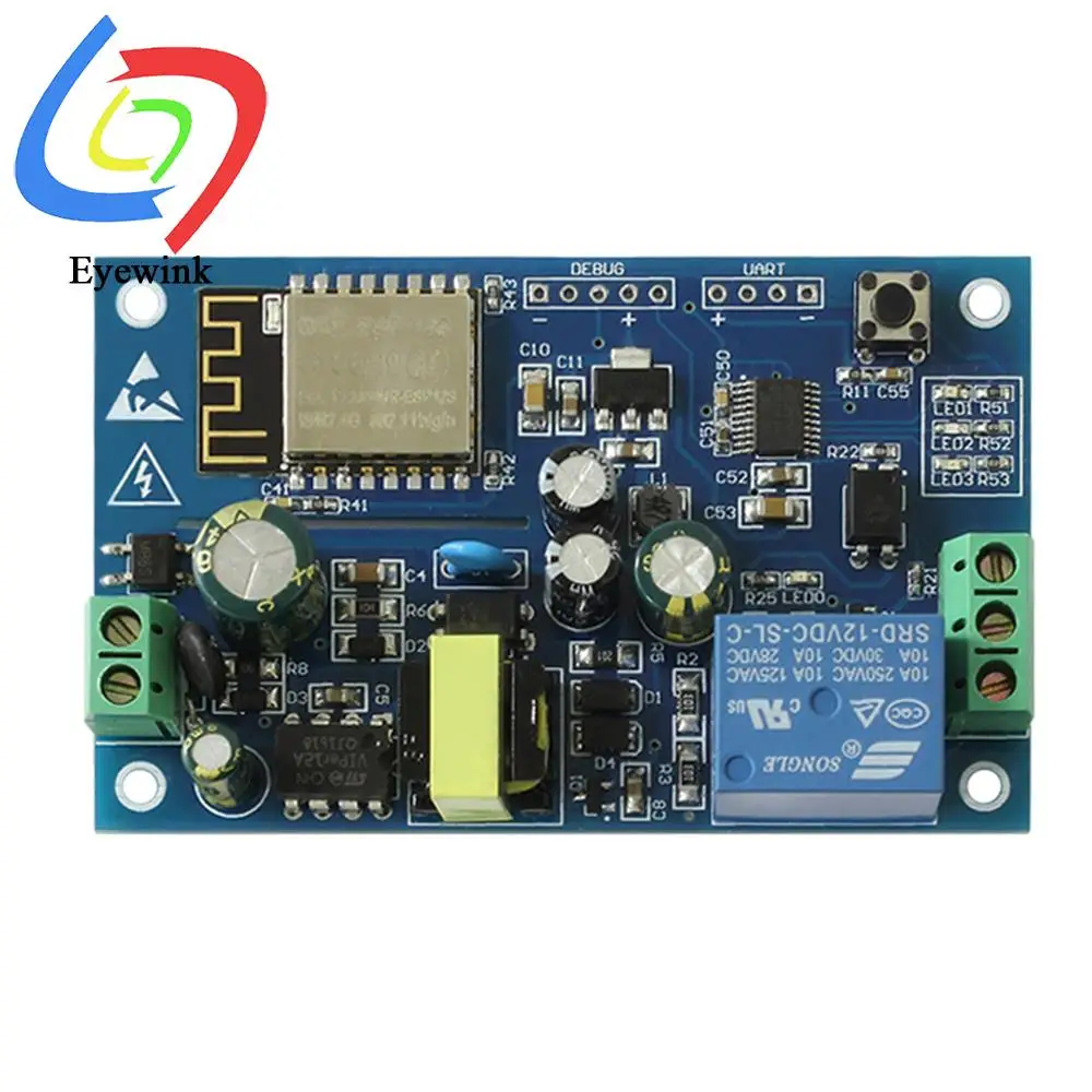 1-канальный сетевой релейный модуль ESP8266 220 В управление мобильным приложением Wi-Fi
