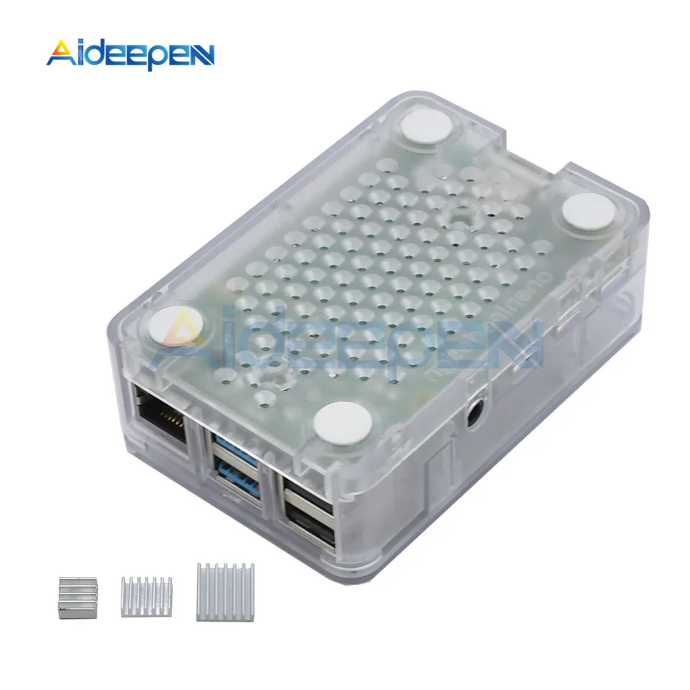 Черно-белый чехол для Raspberry PI 4 Модель B ABS пластиковый чехол Корпус корпуса КОРПУСА ДЛЯ PI4 с радиатором