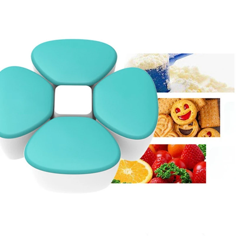 

Baby Milk Powder Dispenser Portable PP Container for Children Four-Grid Storage Box Sealed Feeding Box