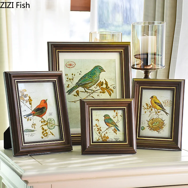 Светильник синяя пластиковая фоторамка 4/6/7/10 дюйма коричневая деревенский