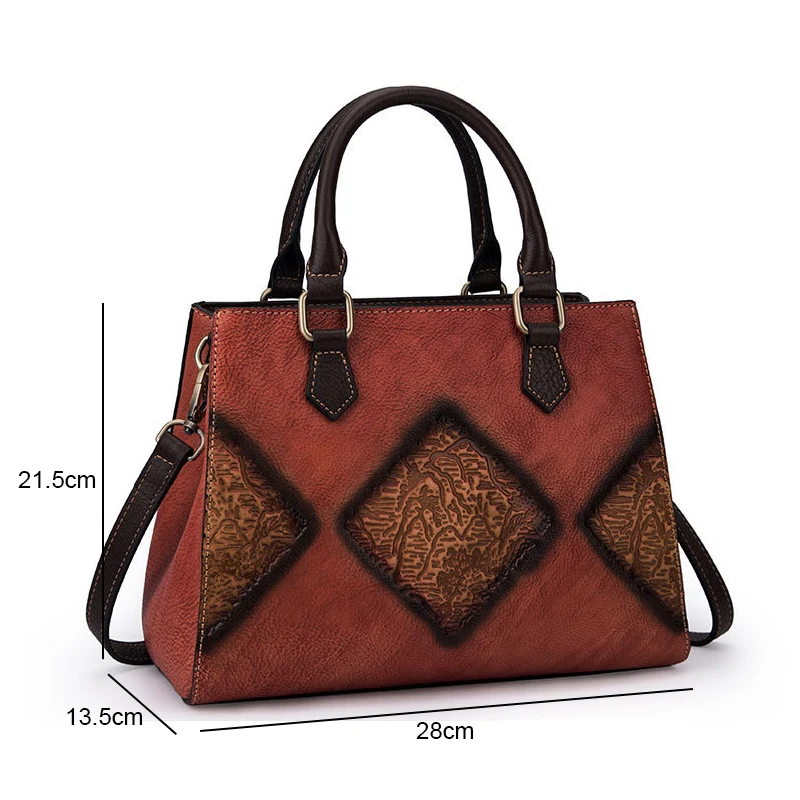 

Bestform 2020 New Vintage Ladies Hand Bags Shoulder Luxury Cow Leather Women Bag Large Capacity Handbag Cowhide Casual Tote