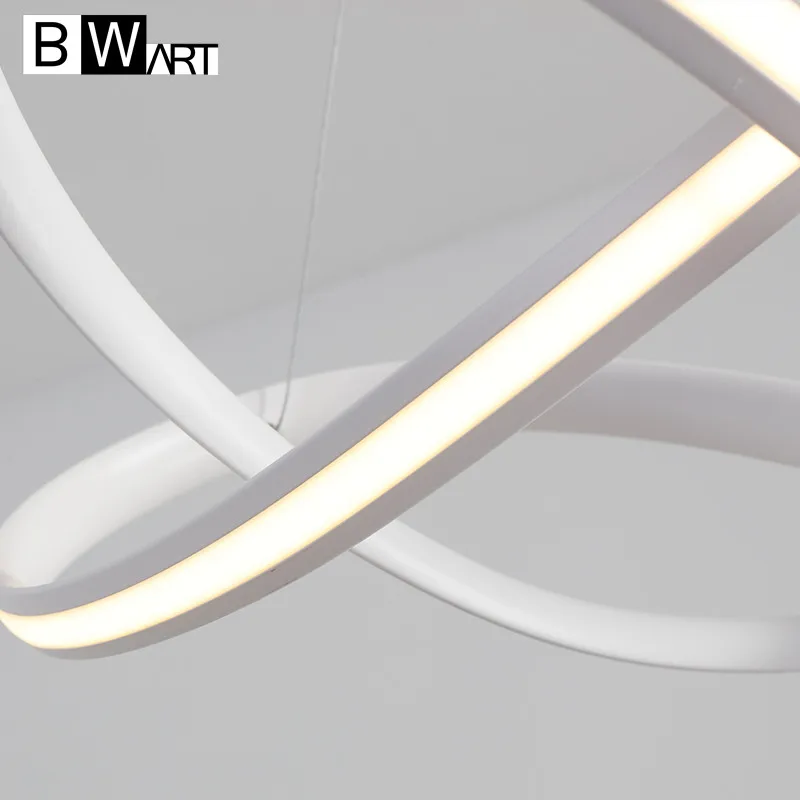 

BWART Creative Modern LED Chandeliers lighting Home LED For Living Room Bedroom Dining Room White Black Frame Chandelier