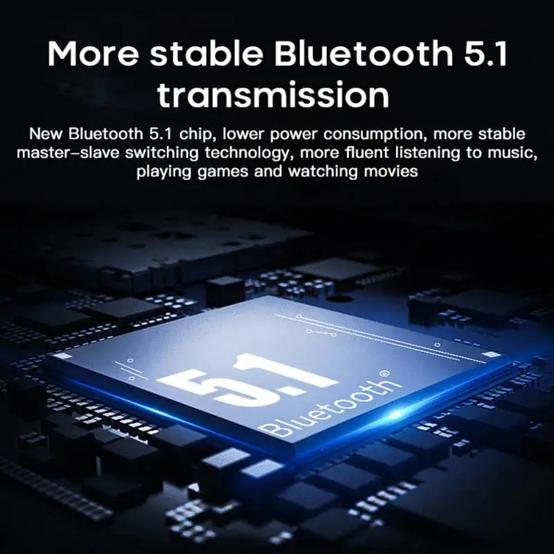 

Wireless Headphones TWS Bluetooth-compatible Earphones Stereo Sports Waterproof Headsets 400mAh Dual LED Displays Charging Case