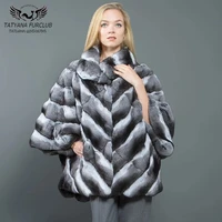 2022 winter fashion real chinchilla color natural rex rabbit fur coat stand collar whole skin genuine rabbit fur jackets woman