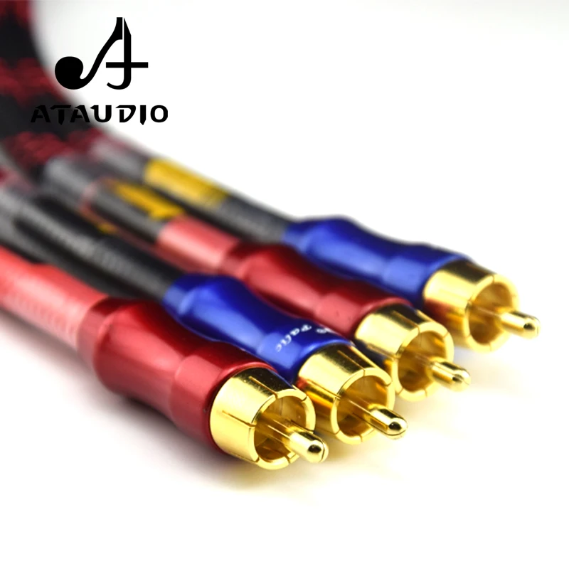 ATAUDIO кабель Hi Fi стерео пара RCA высокопроизводительный Премиум аудио 2rca к