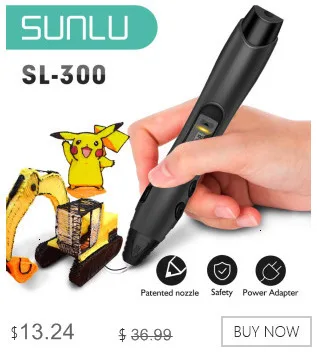 SUNLU 3d Ручка лучший sl-300 3D ручки ABS и PLA нити diy Рисунок пером с ЖК-дисплеем по индивидуальным заказам с 5V 2A адаптер