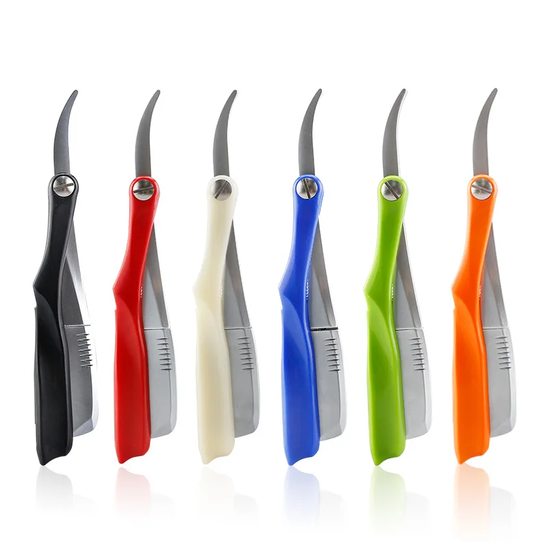 colourful Professional Manual Shaver Straight zinc alloy Edge Sharp Barber Razor Folding Shaving Beard Cutter gift