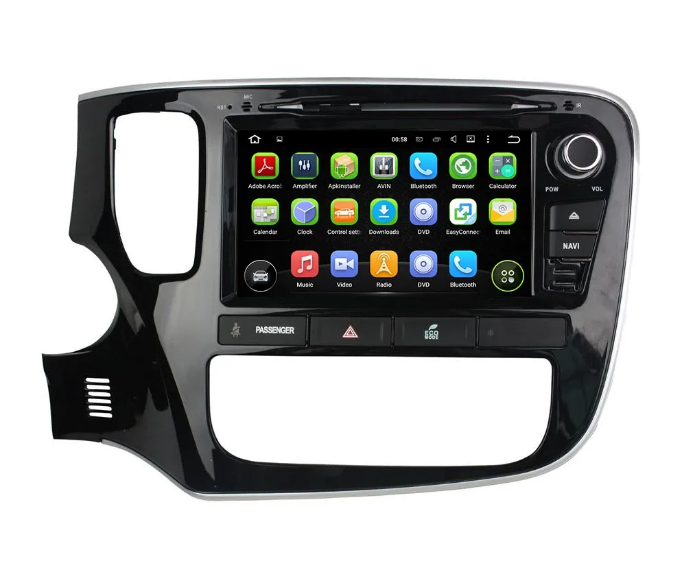 Четырехъядерный 1024*600 Android 5.1.1 автомобильный DVD-плеер для MITSUBISHI OUTLANDER 2015 GPS