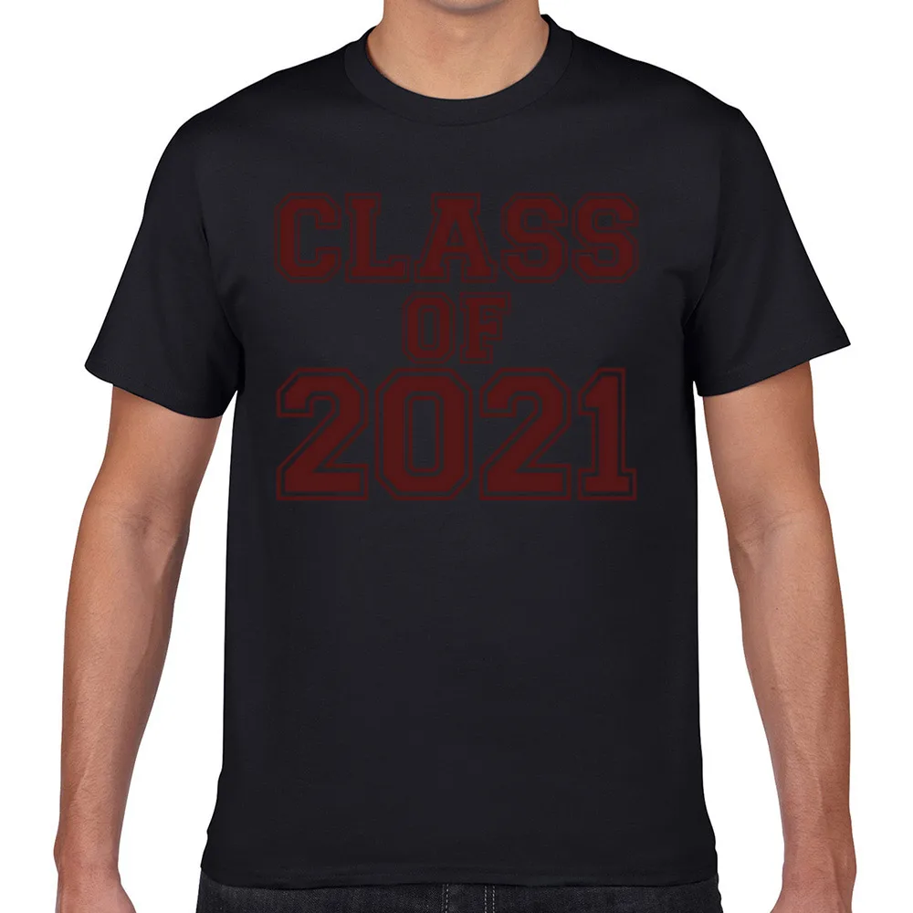 

Tops T Shirt Men class of 2021 Fashion White Geek Short Male Tshirt fa004