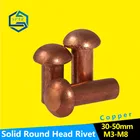Удлиненная сплошная круглая головка с заклепками кнопка с круглой головкой твердая заклепка GB867  M3 M4 M5 M6 M8 Медь