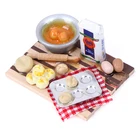 1 Набор 112 миниатюрный кукольный домик, кухонная утварь, яйца, молочный хлеб на борту для детей, игровая посуда, посуда, кухонная утварь