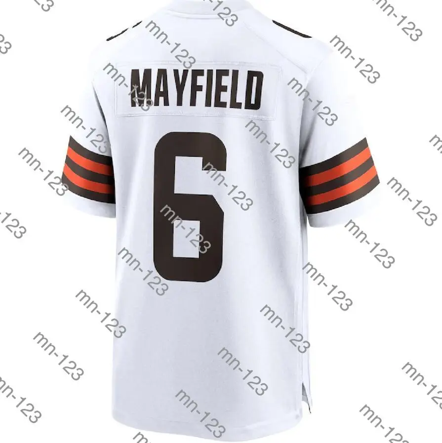 

embroidery American Jersey Baker Mayfield Men Women Kid Youth White Cleveland Football Jersey