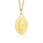 Ожерелье Дева Мария, женский кулон, Дева Мария золотого цвета, католический подарок