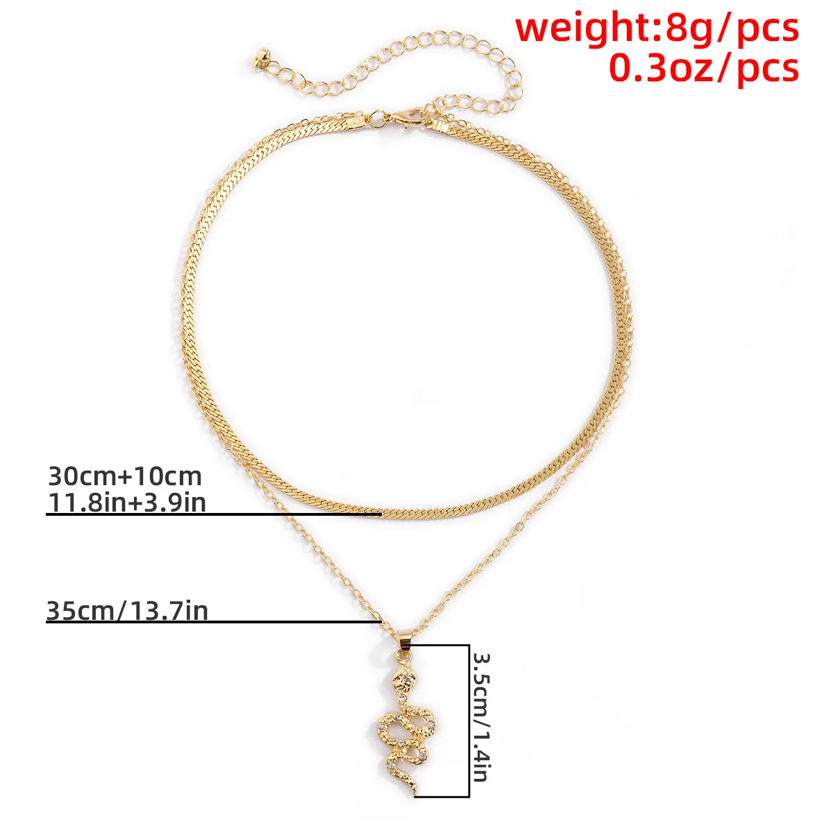 

HipHop Snake Pendant Necklaces For Women Men Zircon Gold Neck Chain Animal Snake Female Necklace Punk Necklace Jewlery 2021 BFF