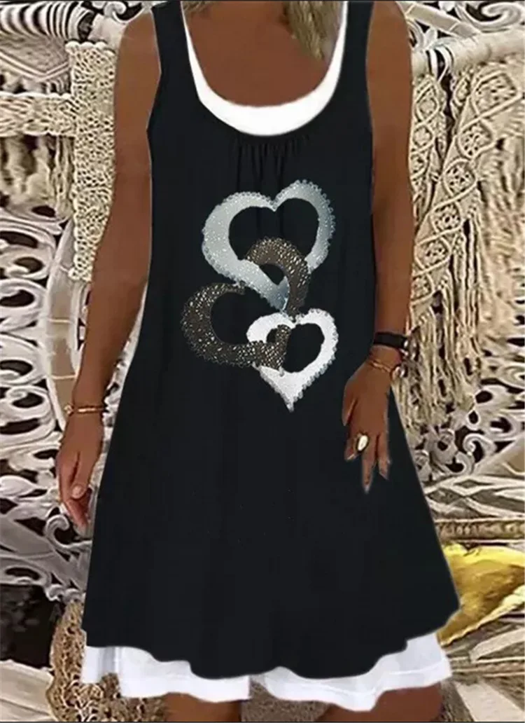 

Женское повседневное длинное платье, костюм из двух предметов с имитацией двух частей, свободное платье на бретельках с квадратным вырезом,...