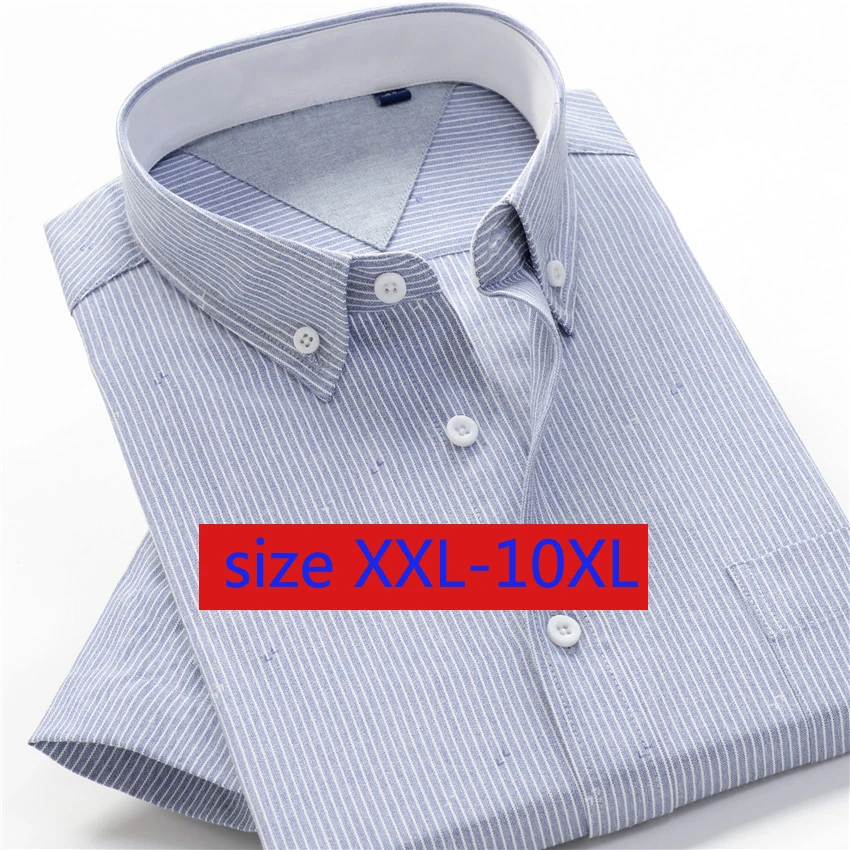 Рубашка мужская с длинным рукавом Свободная блуза в клетку из хлопка большие