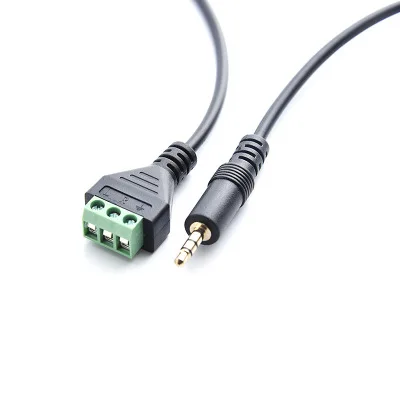 Видео AV Balun 3 5 мм 4-полюсный стерео штекер в винтовой терминал разъем 4-контактный