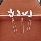 Модные женские U-образные металлические заколки для волос, заколка-листья золотого цвета, свадебные аксессуары для волос для невесты, инструменты для дизайна прически