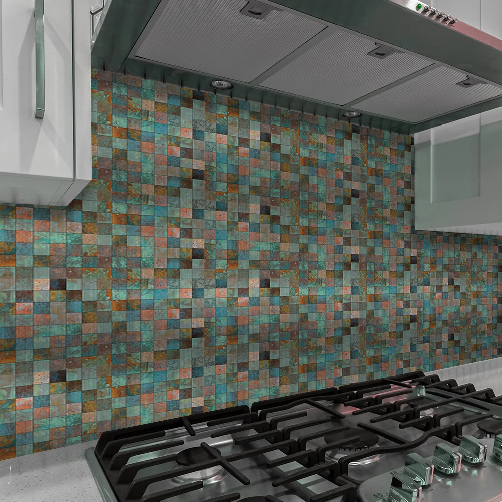 10 см/15 см х 25 шт. патина мозаика ПВХ водостойкая самоклеящаяся наклейка на стену