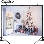 Capisco фон для фотосъемки Рождественская елка огни венки камин подарок День Рождения Вечеринка фон фотосессия Фотостудия