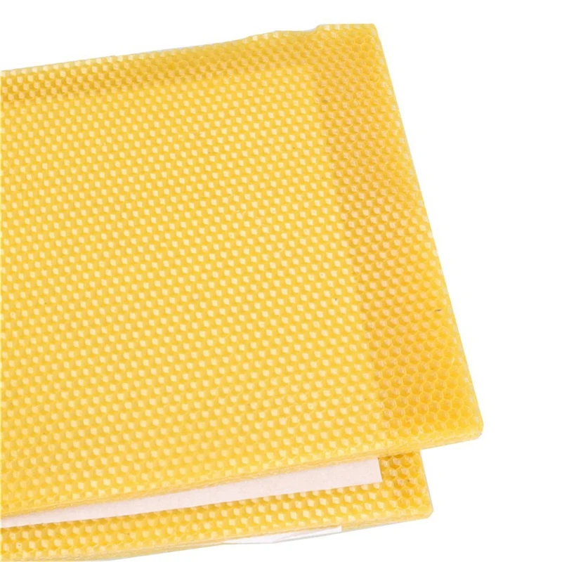 

AFBC 30 Pcs Beekeeping Tool Bee Beehive Nest 75% Wax Beeswax Tablets 41.5Cm x 19.5Cm Gold Bee Honeycomb Material