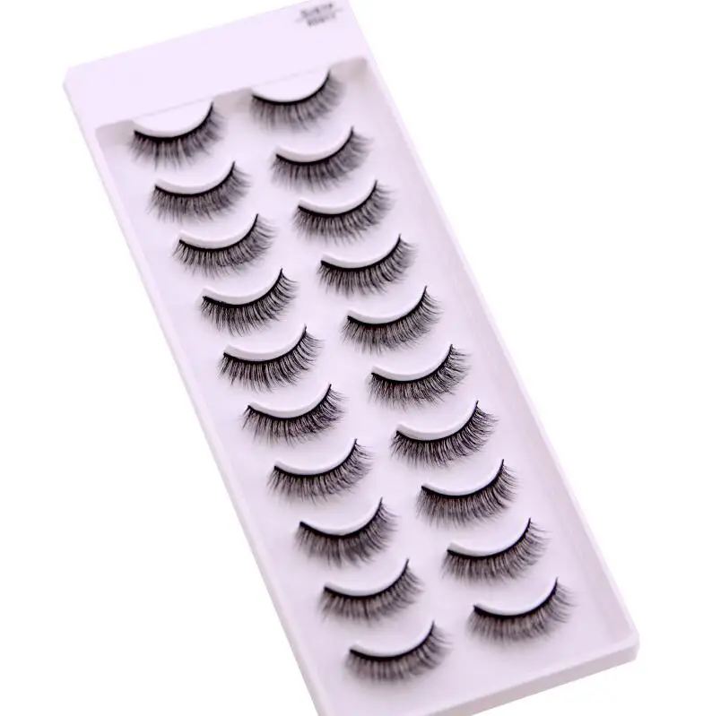 10 PAIRS 8D011 Hbzgtlad 2/5 пар натуральные накладные ресницы длинный макияж 3d норковые ресницы, наращивание ресниц норковые ресницы для красоты 03 - Цвет: 10 PAIRS 8D011