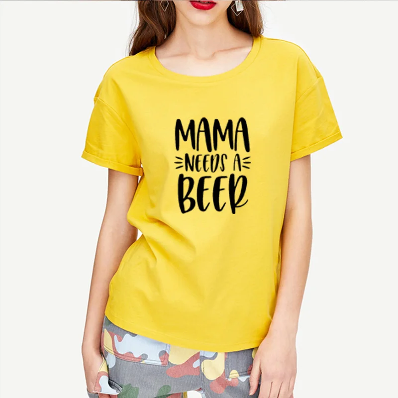 Женская хлопковая футболка серая для мамы с коротким рукавом и надписью женская