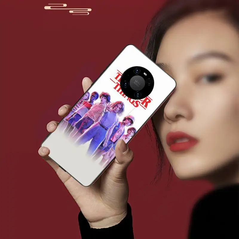 

ZFGHSHYQ Stranger Things 3 Black TPU Phone Case For Huawei P20 30 40 Pro Mate 20x 30 40 Pro Nova6 7 Honor 9X 10