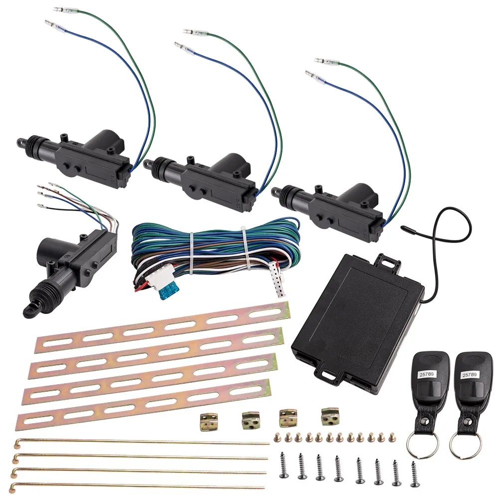 

12V Power Car Central Locking 4 Door Remote Kit Keyless Entry Universal