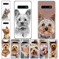 yorkshire terrier dog phone case for galaxy a71 a51 5g a41 a31 a21s a11 a01 a70 a50 a40 a30 a20e a10 samsung a9 a8 plus a7 a6 a8