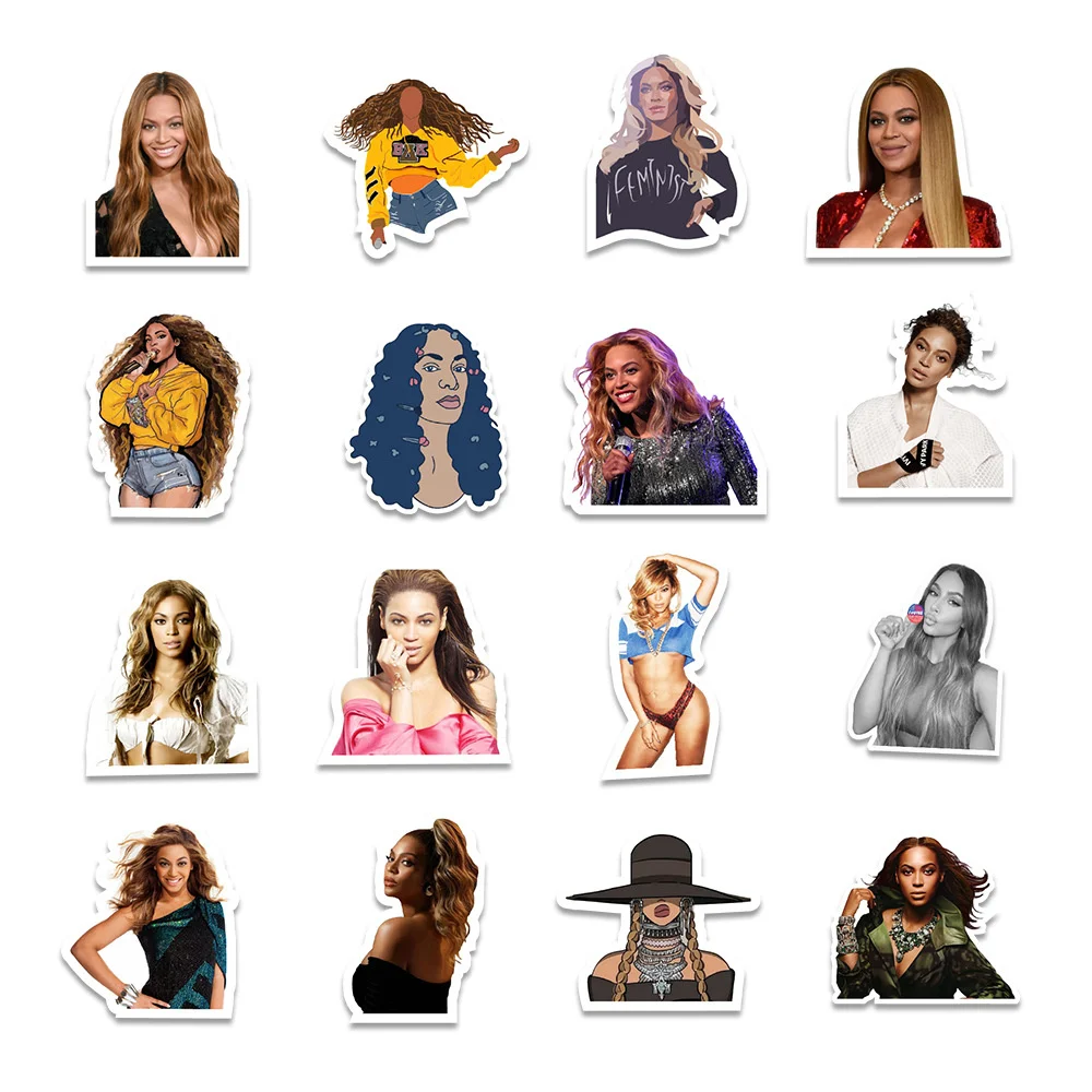 Pegatina impermeable para el maletero del coche, decoraci&oacute;n con grafiti de Beyonce, personaje de serie americana, novedad de 2021, venta al por mayor-3