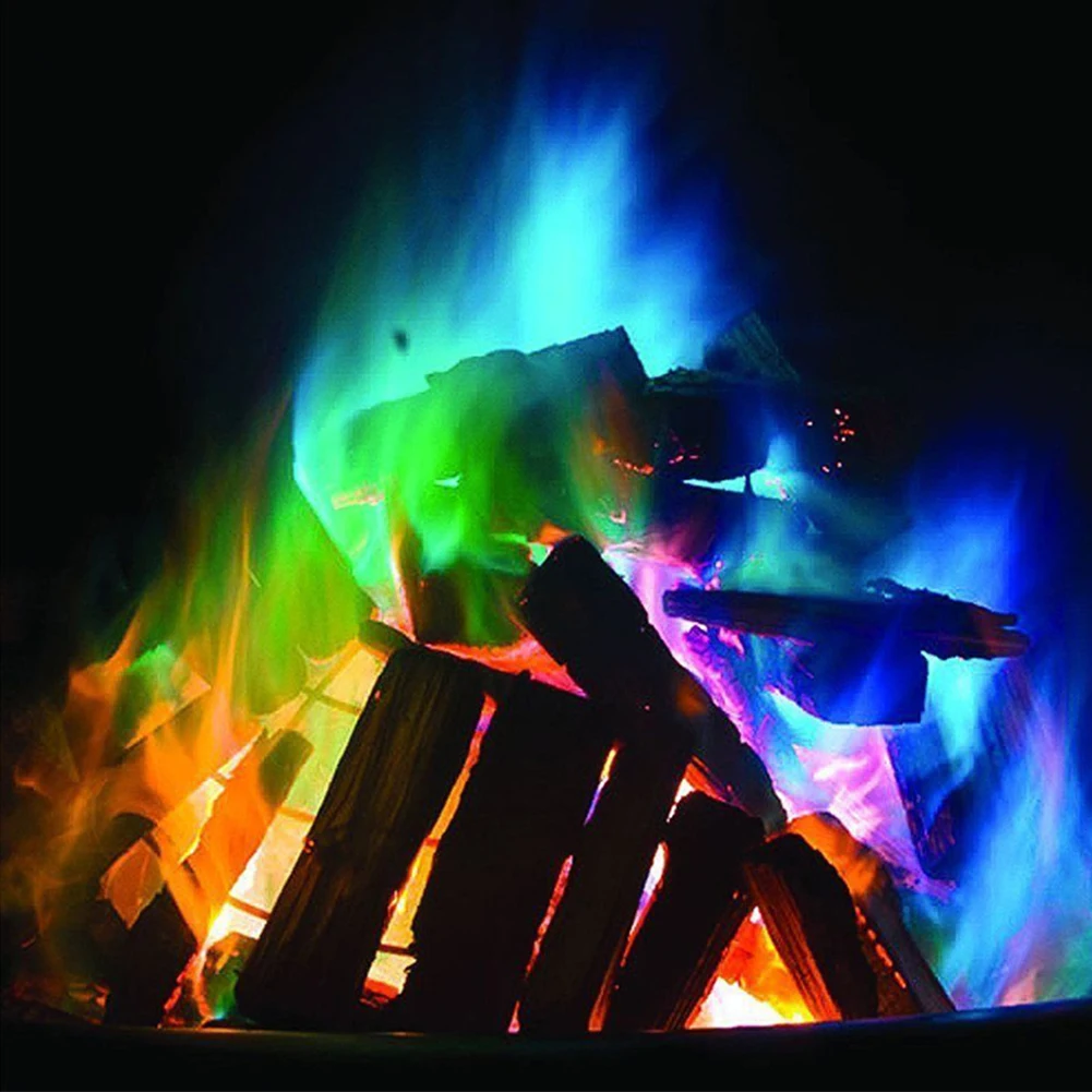 

10g/15g/25g/30g Colorful Flames Powder Bonfire Campfire Pyrotechnics Magic Trick Outdoor Camping Hiking Survival Tools