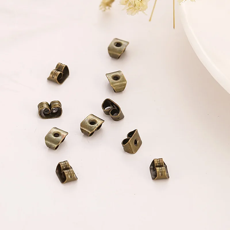 200 шт./лот металлические застежки для сережек-гвоздиков застежки-бабочки сережек