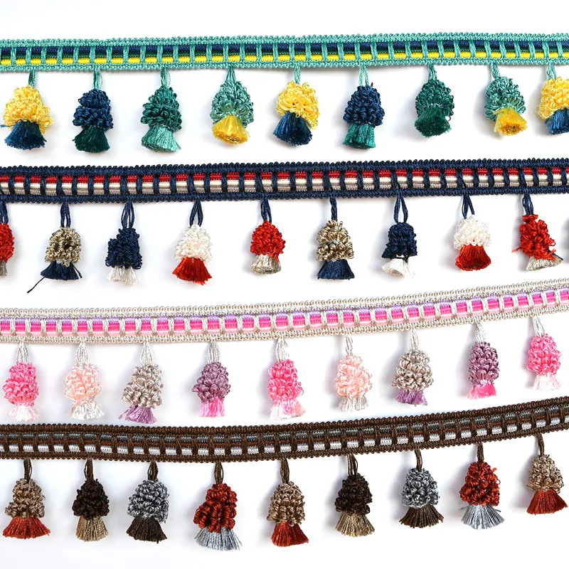 1 метр 7 см хлопок бахрома кружевная кромка отделка тесьма ткань шитье ремесло DIY