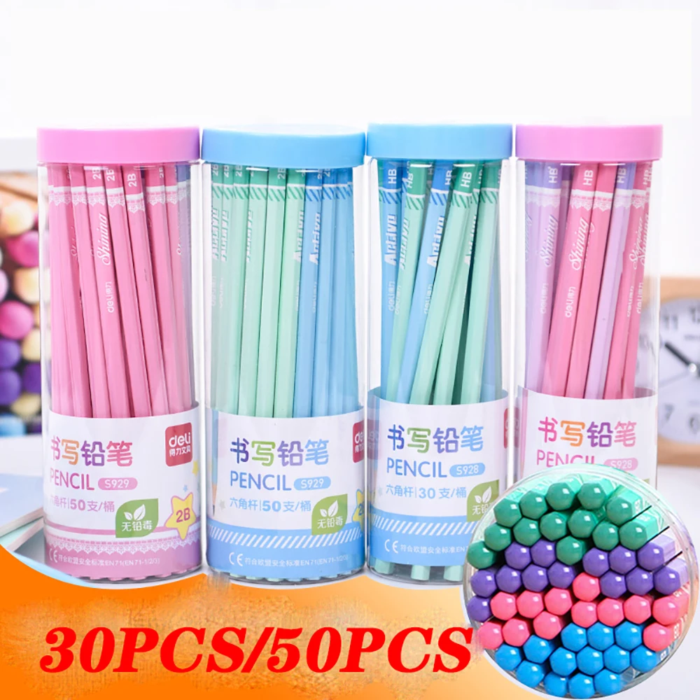 

50 (ковш), розовые и синие искусственные HB, прочные заправки для письма, подходят для ежедневного письма и рисования