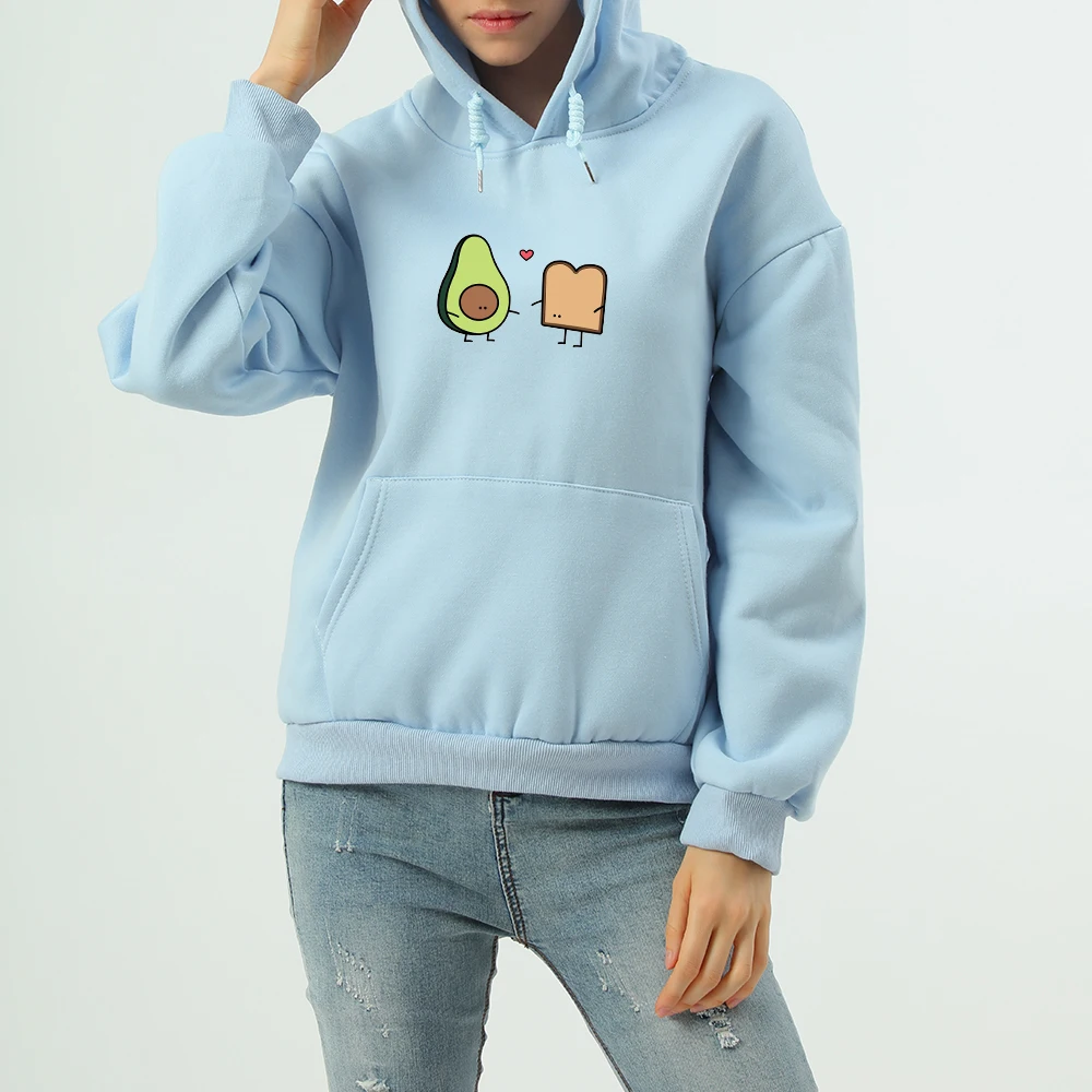 

Толстовка Женская хлопковая, большого размера, с авокадо, в стиле Харадзюку, Толстовка для веганов